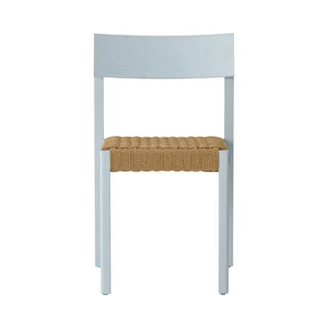 Mauro stol - Linen blue ek-naturflätad sits - Audo Copenhagen