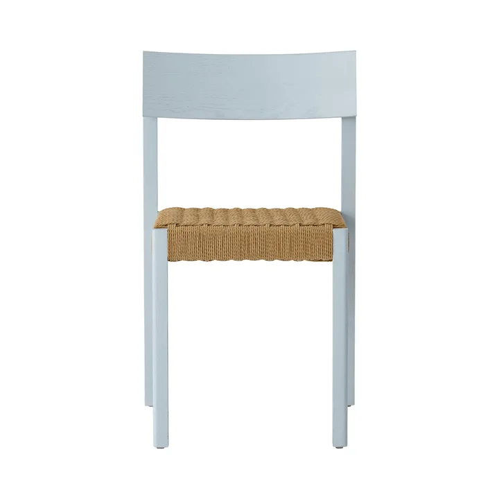 Mauro stol - Linen blue ek-naturflätad sits - Audo Copenhagen