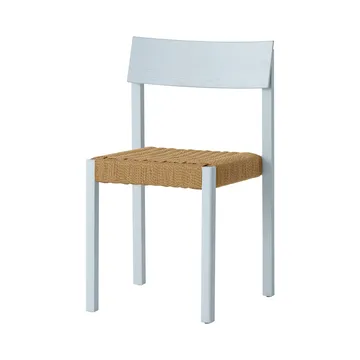 Mauro stol - Linen blue ek-naturflätad sits - Audo Copenhagen