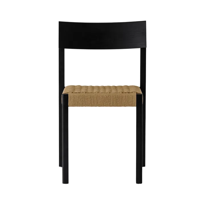 Mauro stol - Svart ek-naturflätad sits - Audo Copenhagen