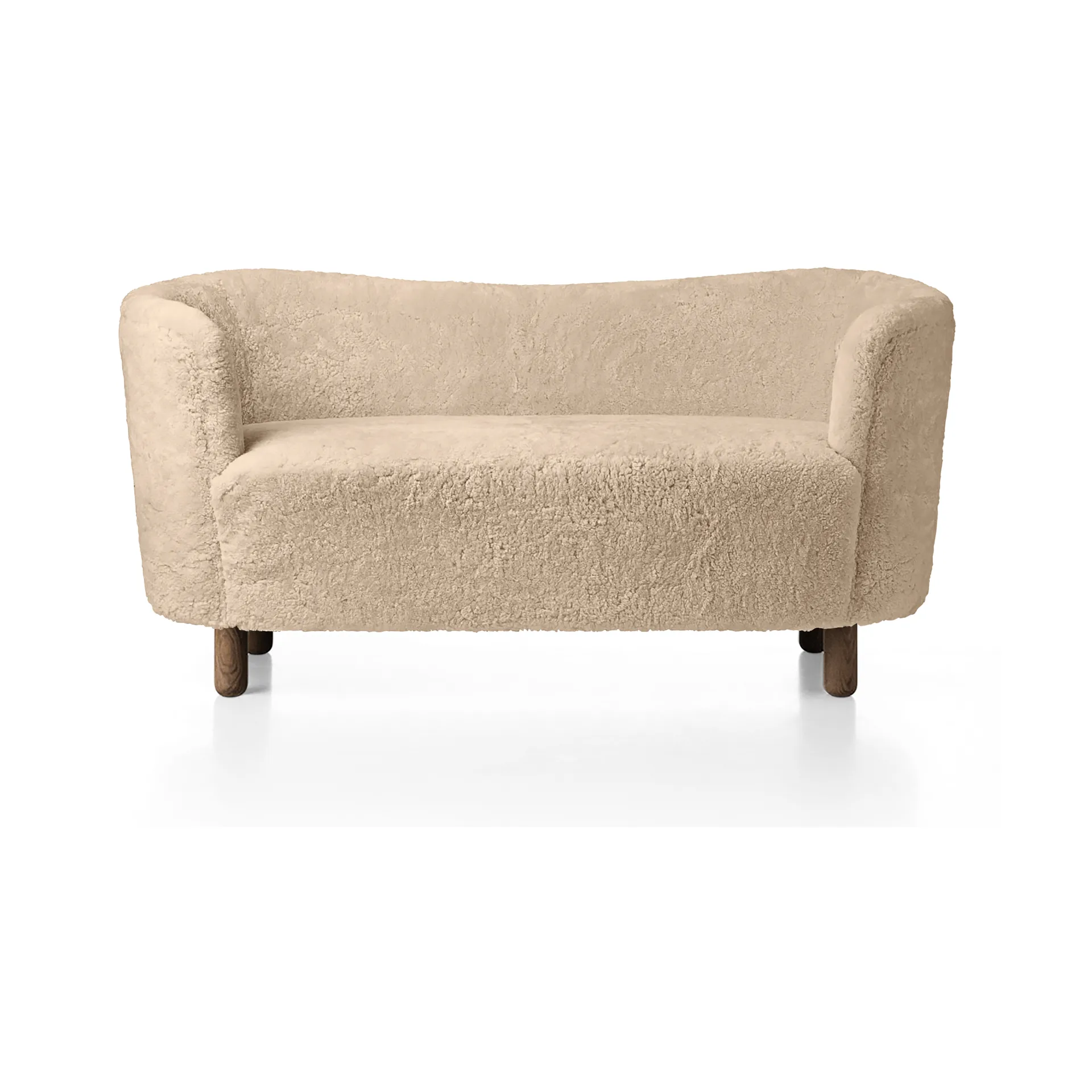 Mingle soffa 152 cm, Fårskinn Honey-mörkbetsad ek Audo Copenhagen