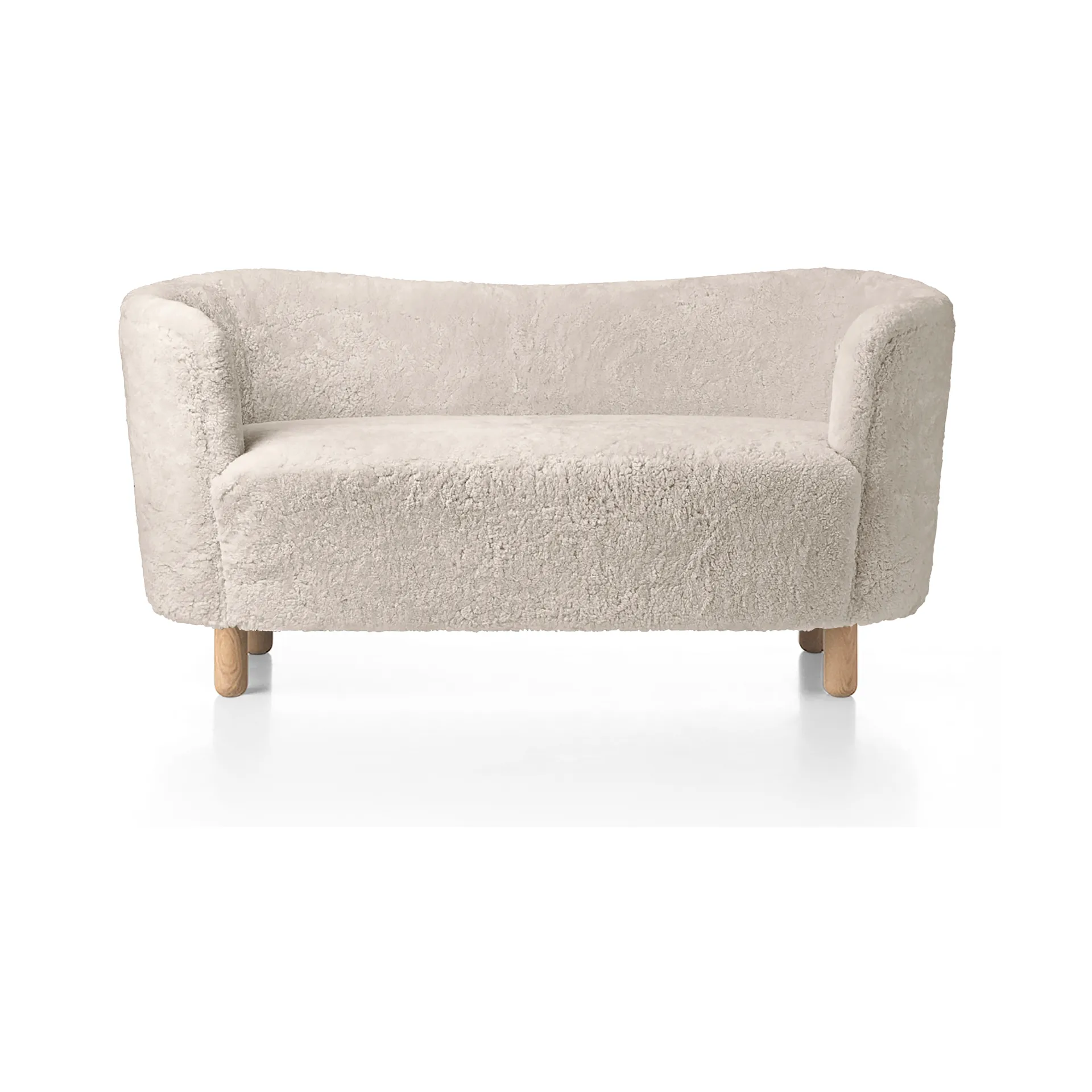 Mingle soffa 152 cm, Fårskinn Moonlight-ek Audo Copenhagen