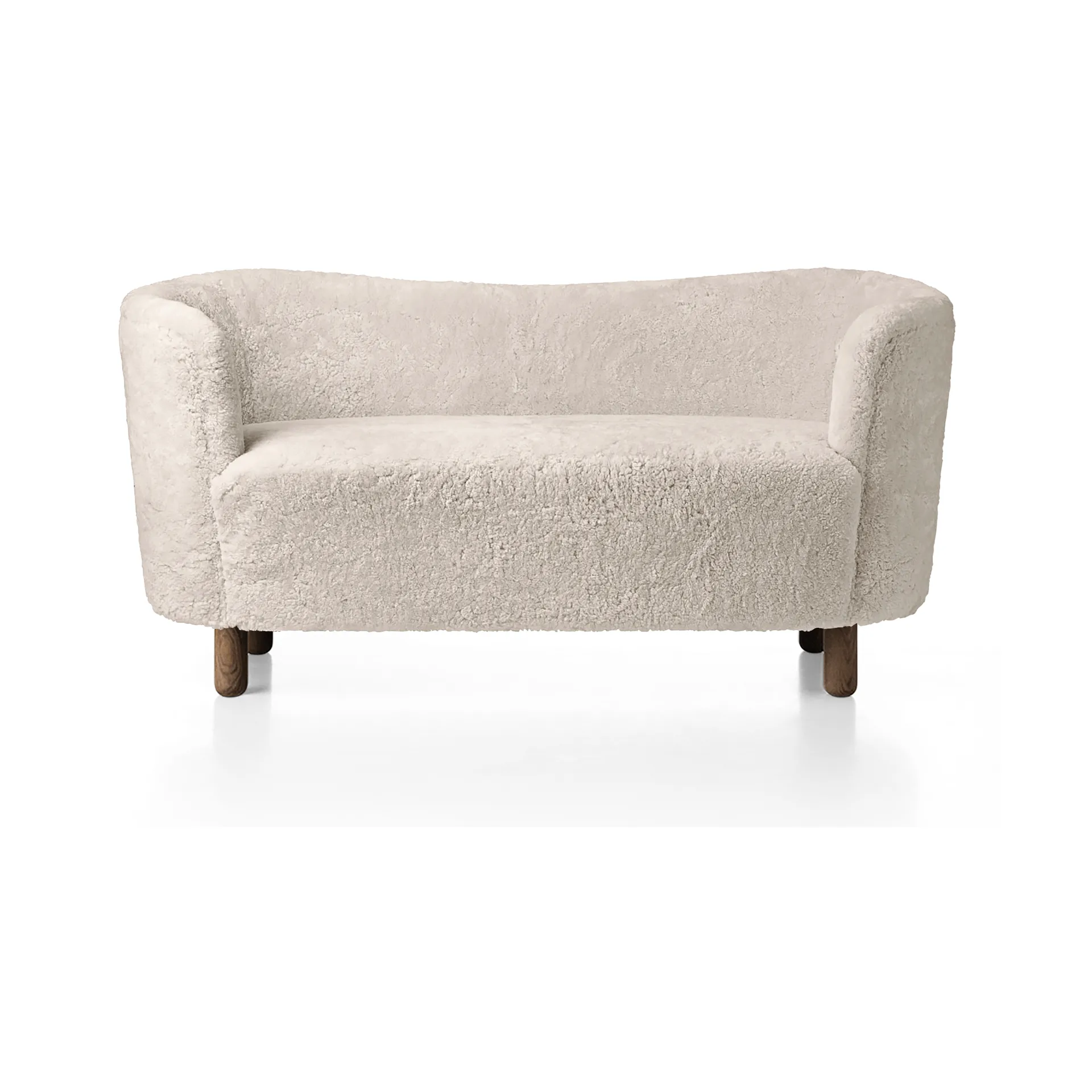 Mingle soffa 152 cm, Fårskinn Moonlight-mörkbetsad ek Audo Copenhagen