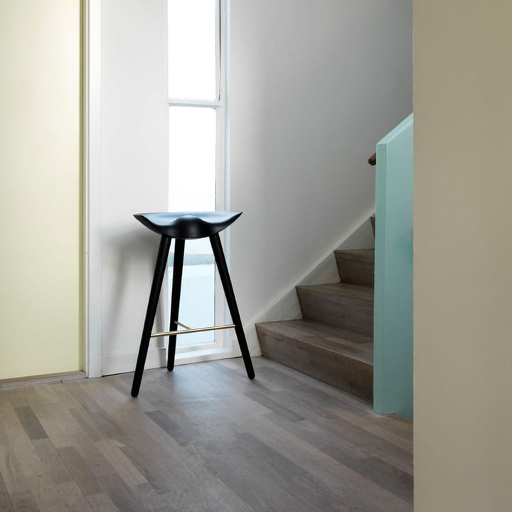 ML 42 barpall, black stained beech, brass Audo Copenhagen