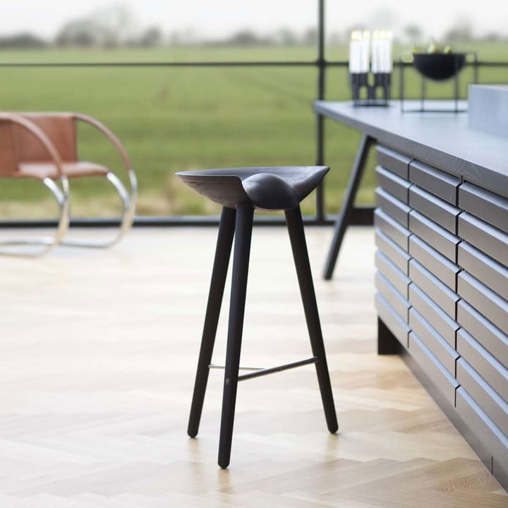 ML 42 barpall, black stained beech, brass Audo Copenhagen