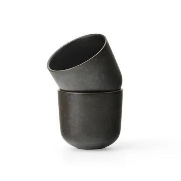 New Norm espressokopp 8,5 cl 2-pack - Mörkglaserad - Audo Copenhagen
