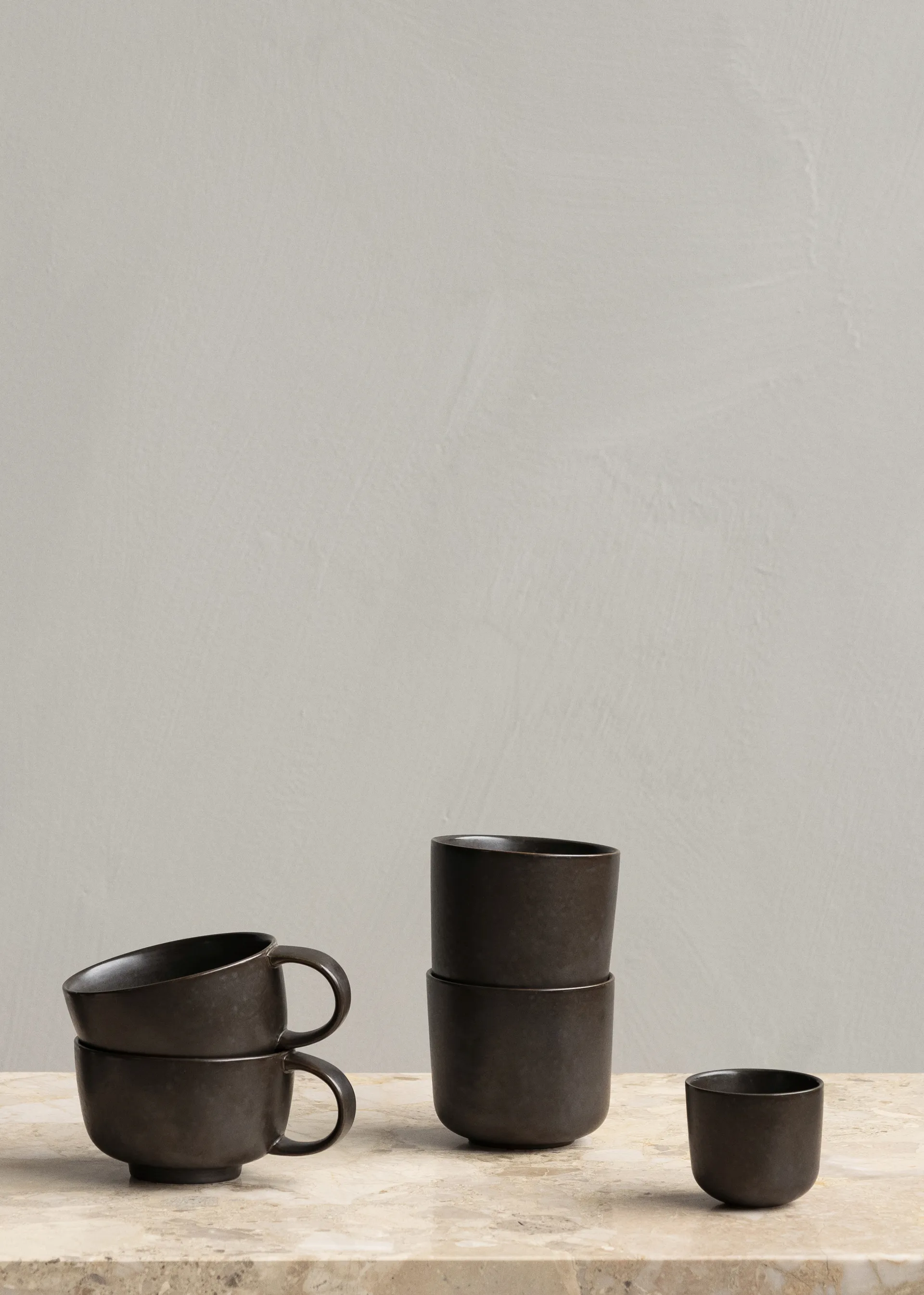 New Norm espressokopp 8,5 cl 2-pack, Mörkglaserad Audo Copenhagen