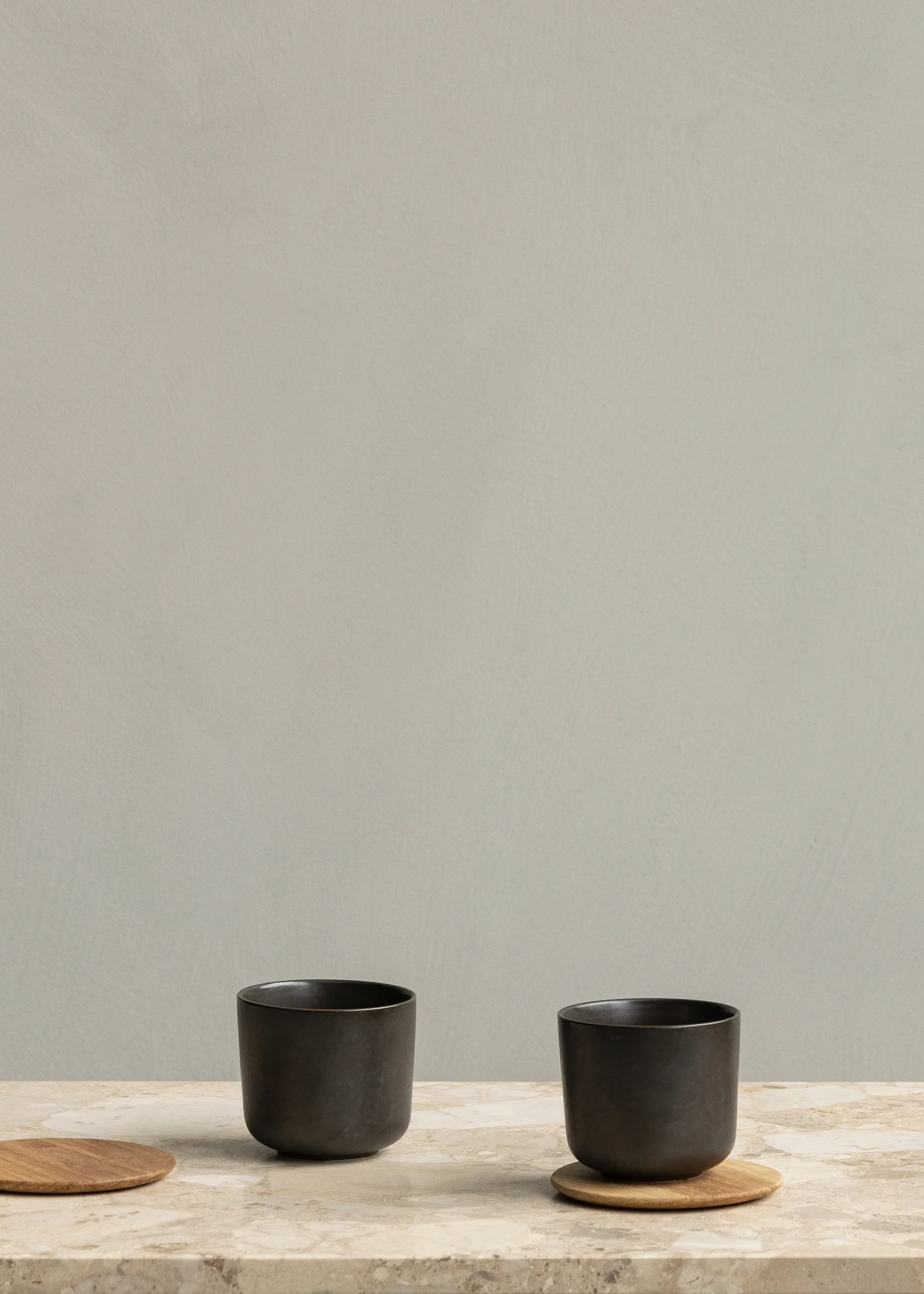 New Norm glasunderlägg i trä 2-pack, Oljad ek Audo Copenhagen