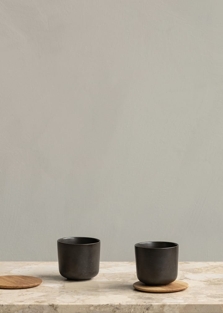 New Norm glasunderlägg i trä 2-pack, Oljad ek Audo Copenhagen