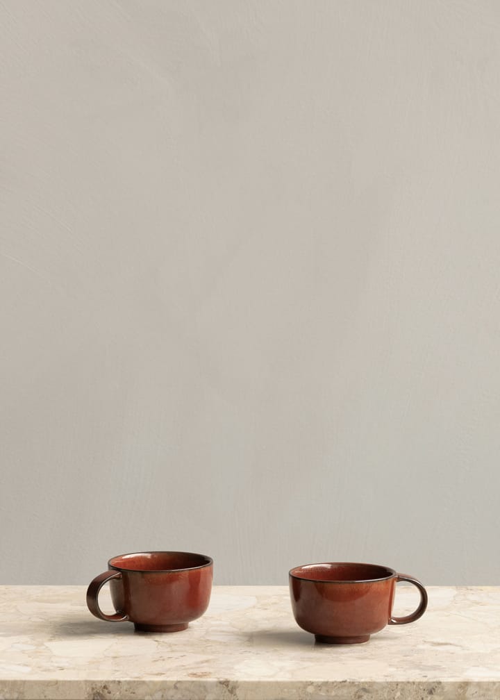 New Norm kopp med öra 25 cl 2-pack, Rödglaserad Audo Copenhagen