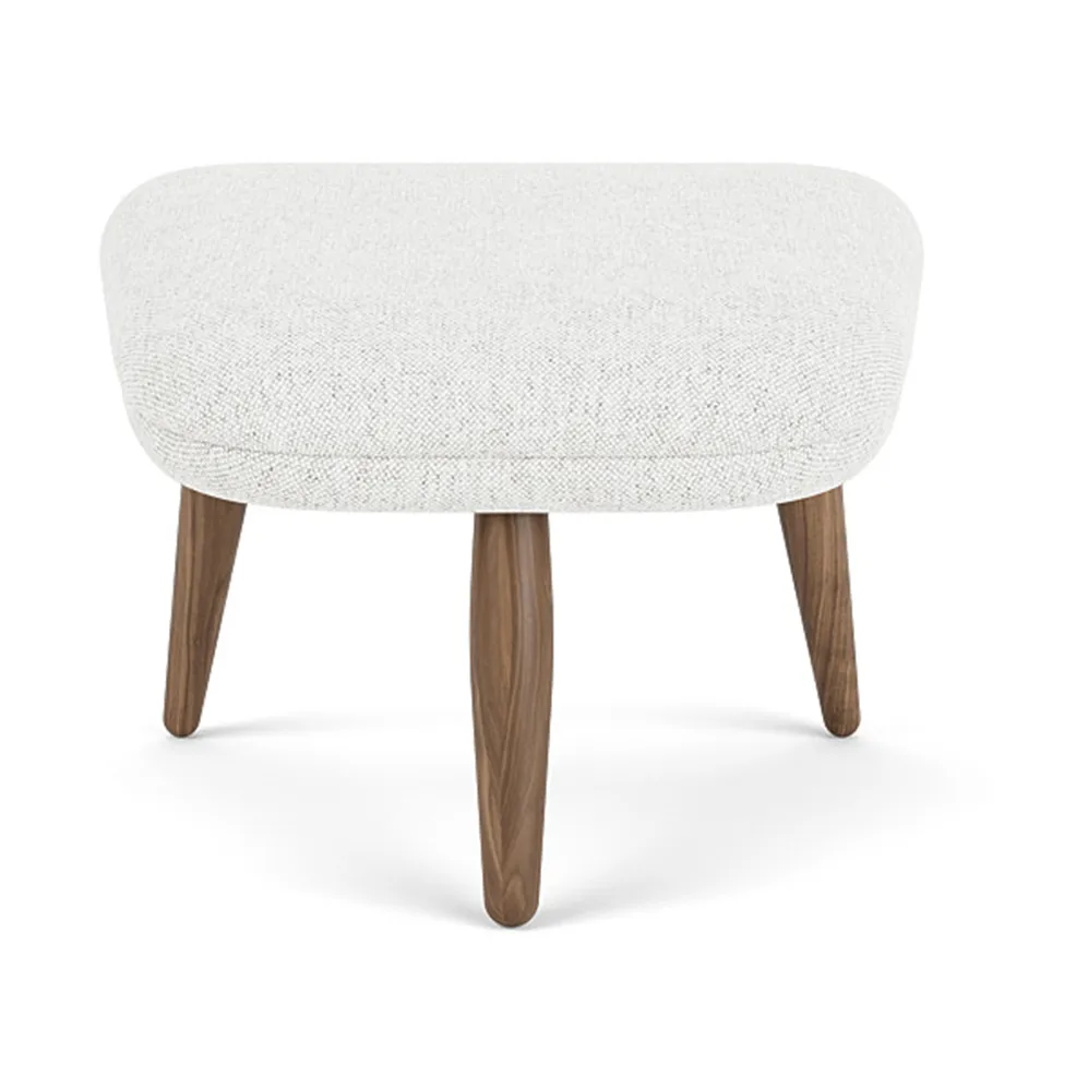 Audo Copenhagen Oda ottoman Hallingdal 0110-valnöt | Skandinavisk Design | Fåtöljer & Fotpallar | Grå