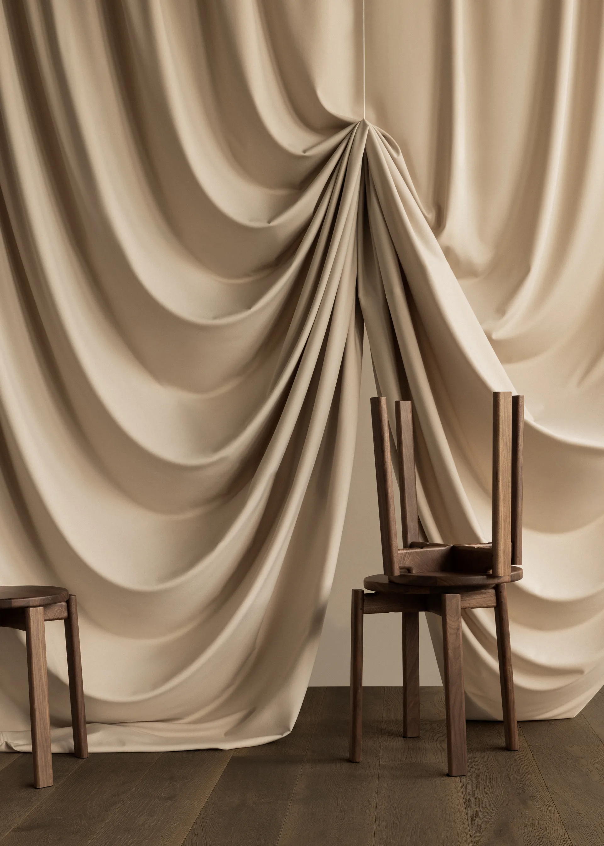 Passage pall, Mörkbetsad ek Audo Copenhagen