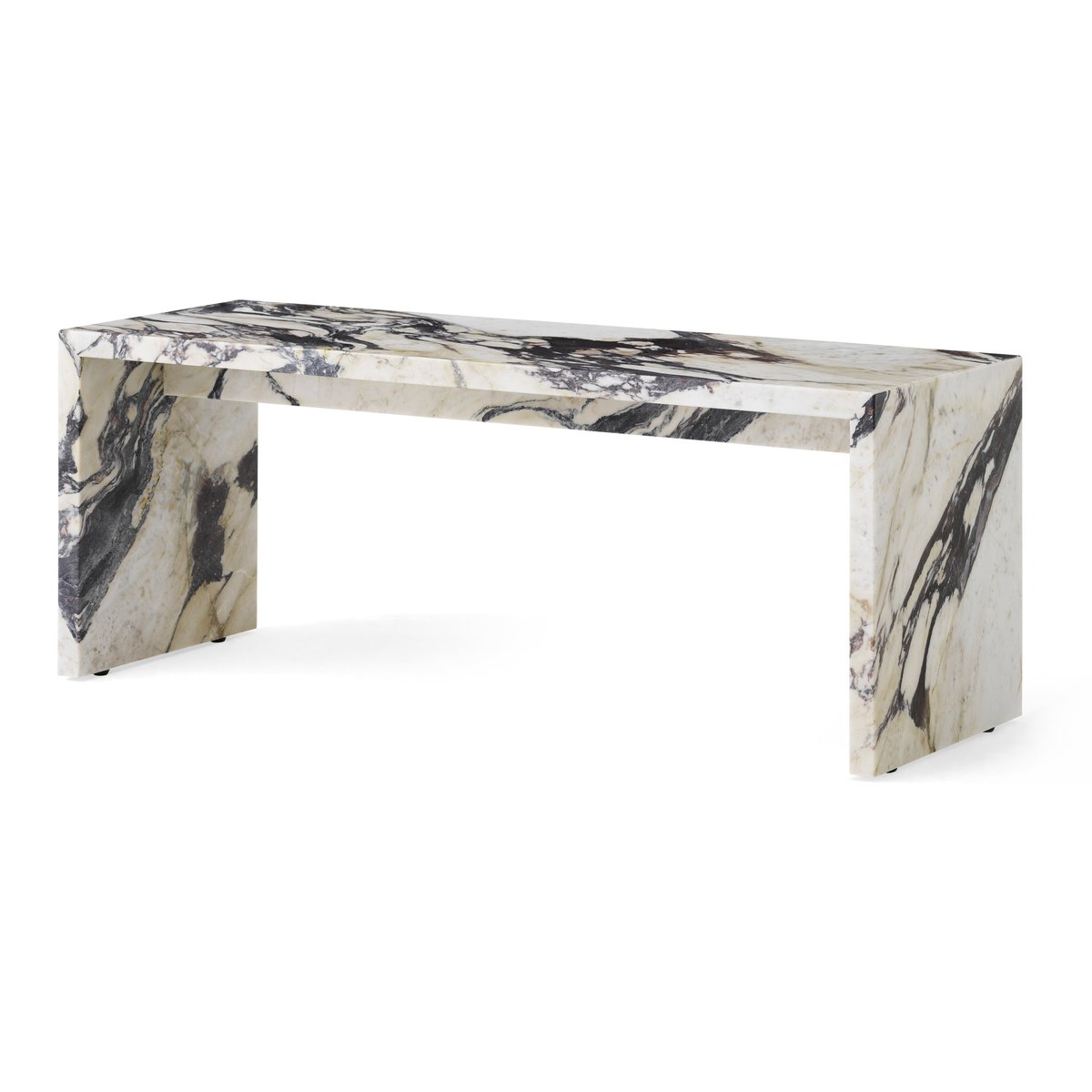 Audo Copenhagen Plinth Bridge avlastningsbord Calacatta Viola