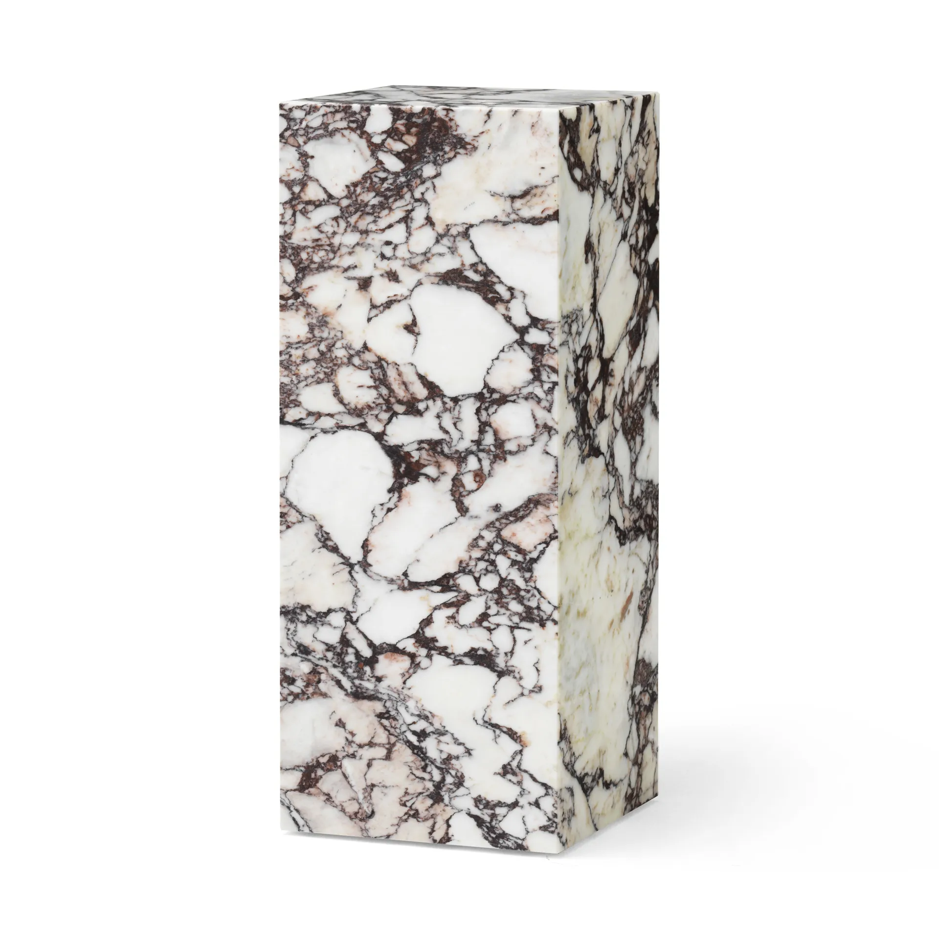 Plinth Pedestal piedestal 30x30x75 cm, Calacatta Viola Audo Copenhagen