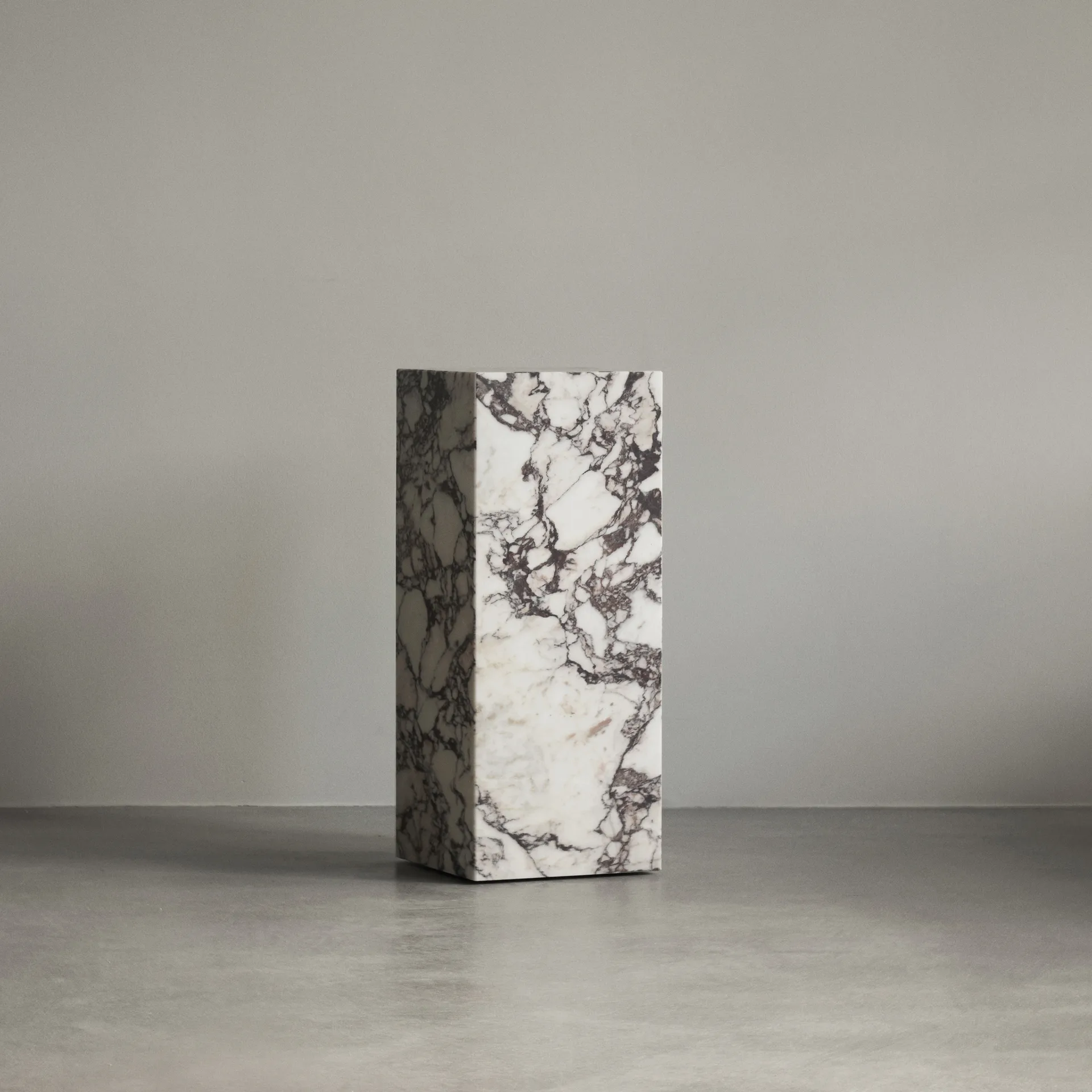 Plinth Pedestal piedestal 30x30x75 cm, Calacatta Viola Audo Copenhagen