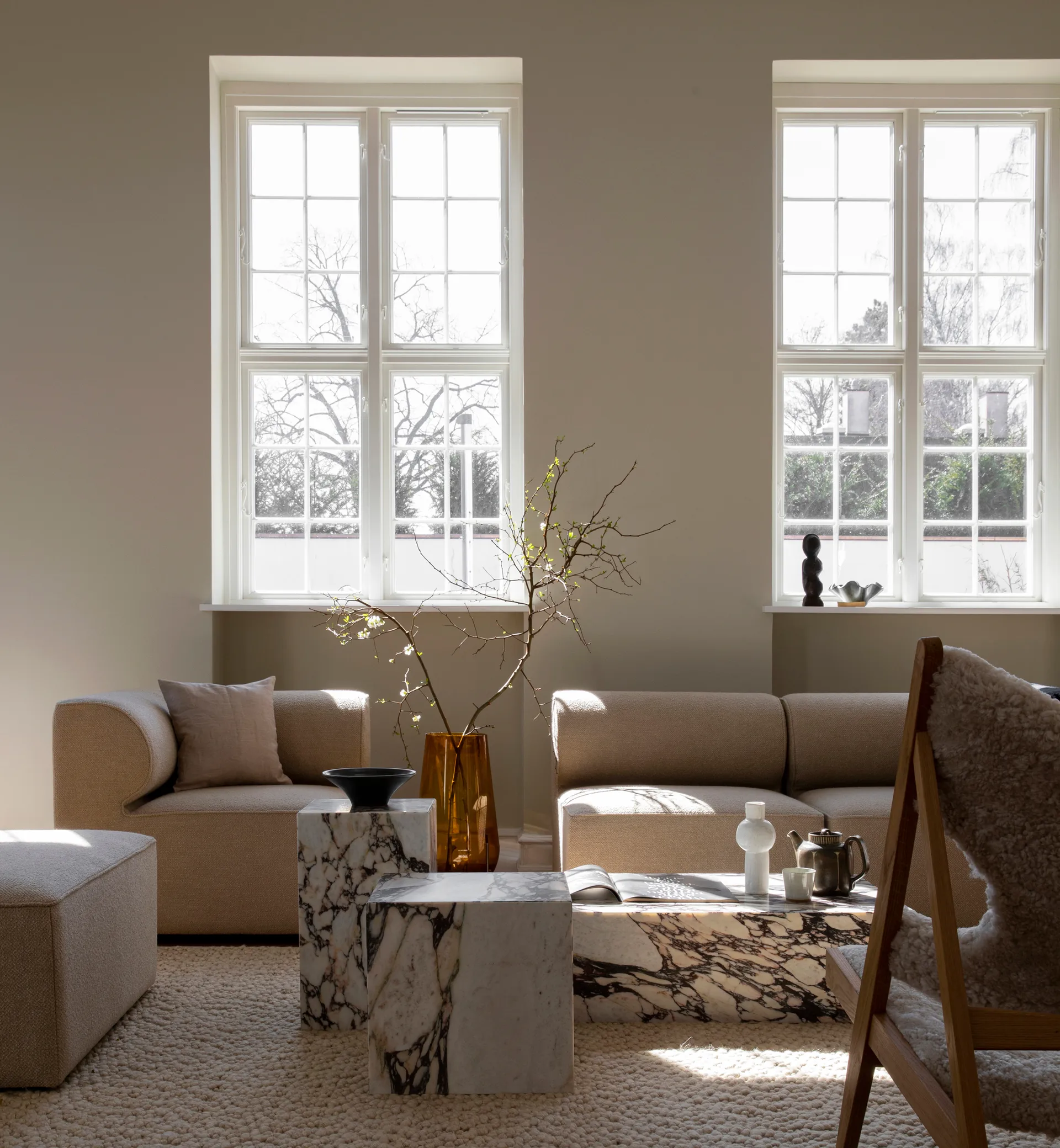 Plinth tall sidobord 30x30x51 cm, Multi rose Audo Copenhagen