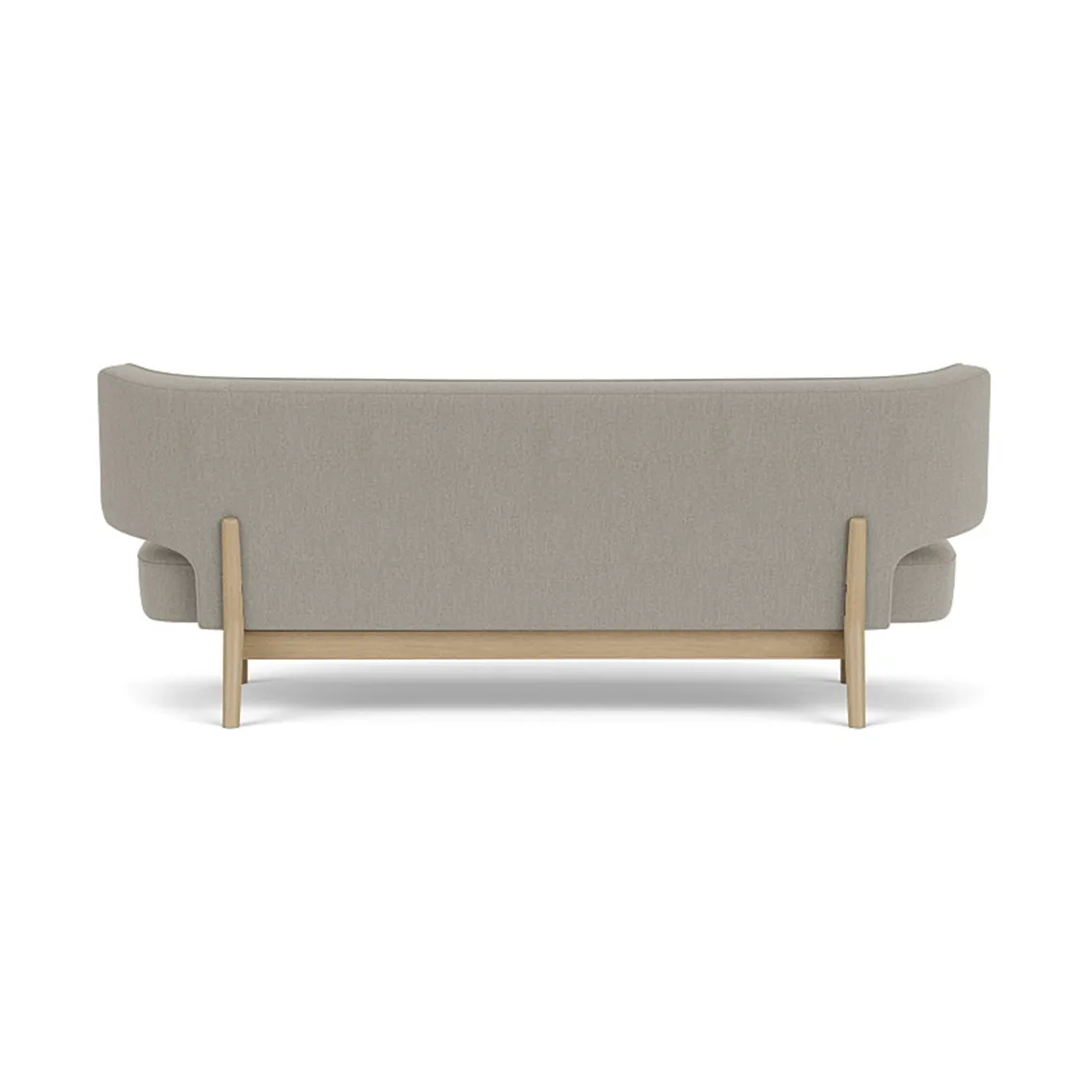 Radiohus soffa, Re-wool 218-naturell ek, läderknappar, 2-sits Audo Copenhagen