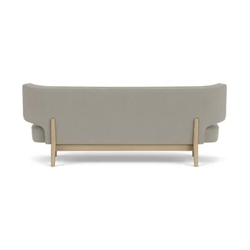 Radiohus soffa - Re-wool 218-naturell ek, läderknappar, 2-sits - Audo Copenhagen