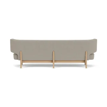 Radiohus soffa - Re-wool 218-naturell ek, läderknappar, 3-sits - Audo Copenhagen