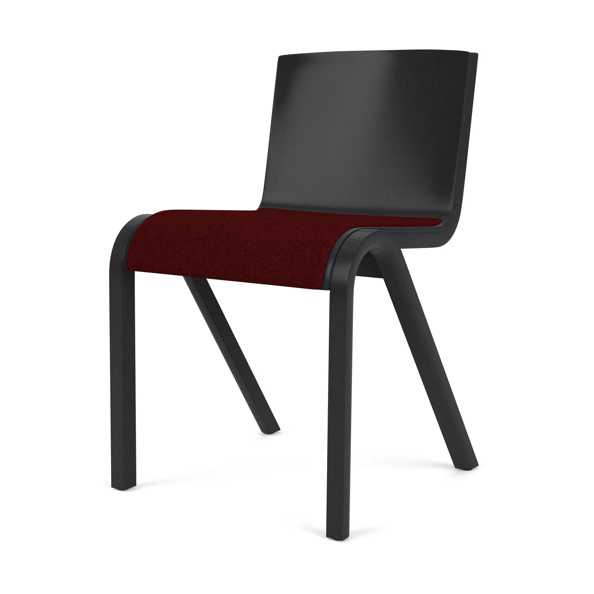 Ready stol klädd sits, Black oak-Baru 0570 Red Audo Copenhagen