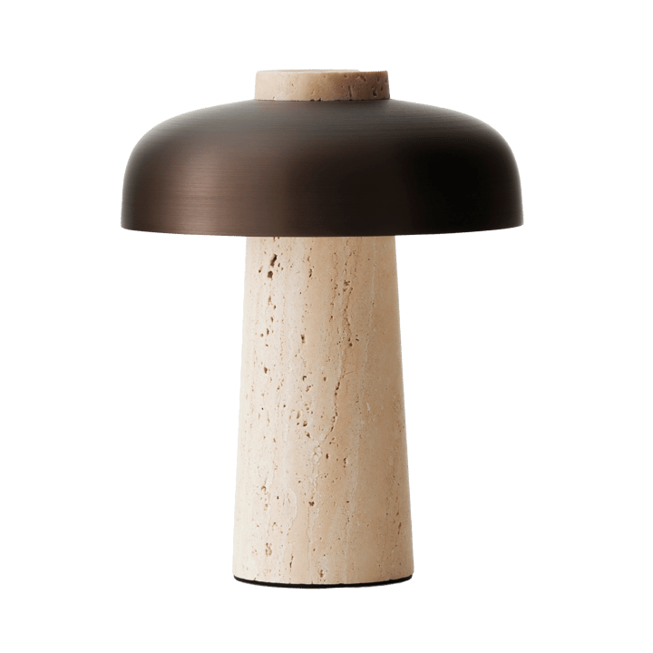 Reverse portabel bordslampa 24,5 cm - Travertine-bronzed aluminium - Audo Copenhagen