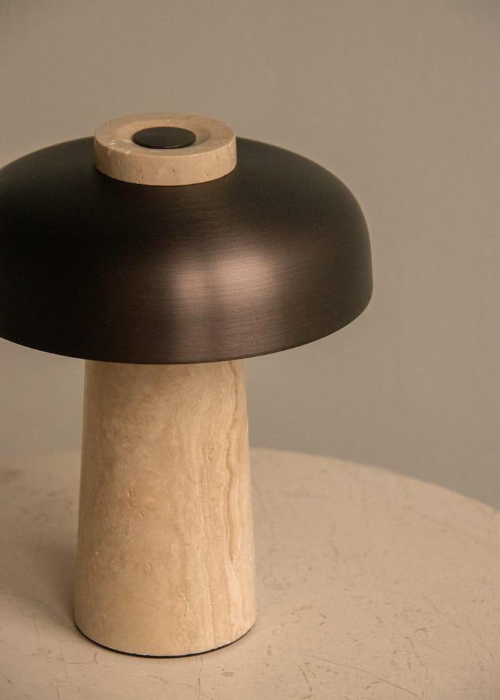 Reverse portabel bordslampa 24,5 cm, Travertine-bronzed aluminium Audo Copenhagen
