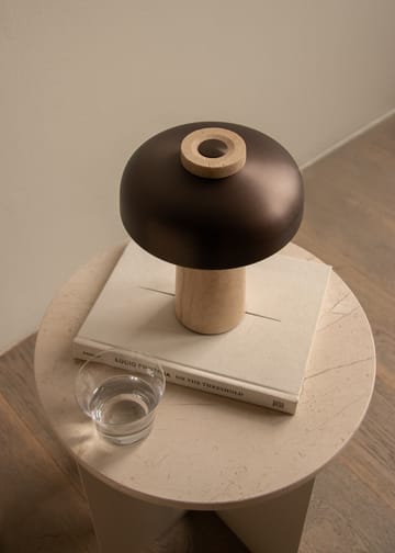 Reverse portabel bordslampa 24,5 cm - Travertine-bronzed aluminium - Audo Copenhagen