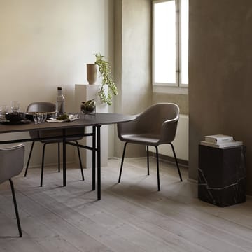 Snaregade Oval Matbord ovalt - charcoal linoleum, svart stålstativ - Audo Copenhagen