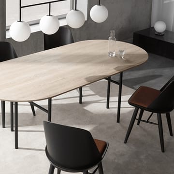Snaregade Oval Matbord ovalt - charcoal linoleum, svart stålstativ - Audo Copenhagen
