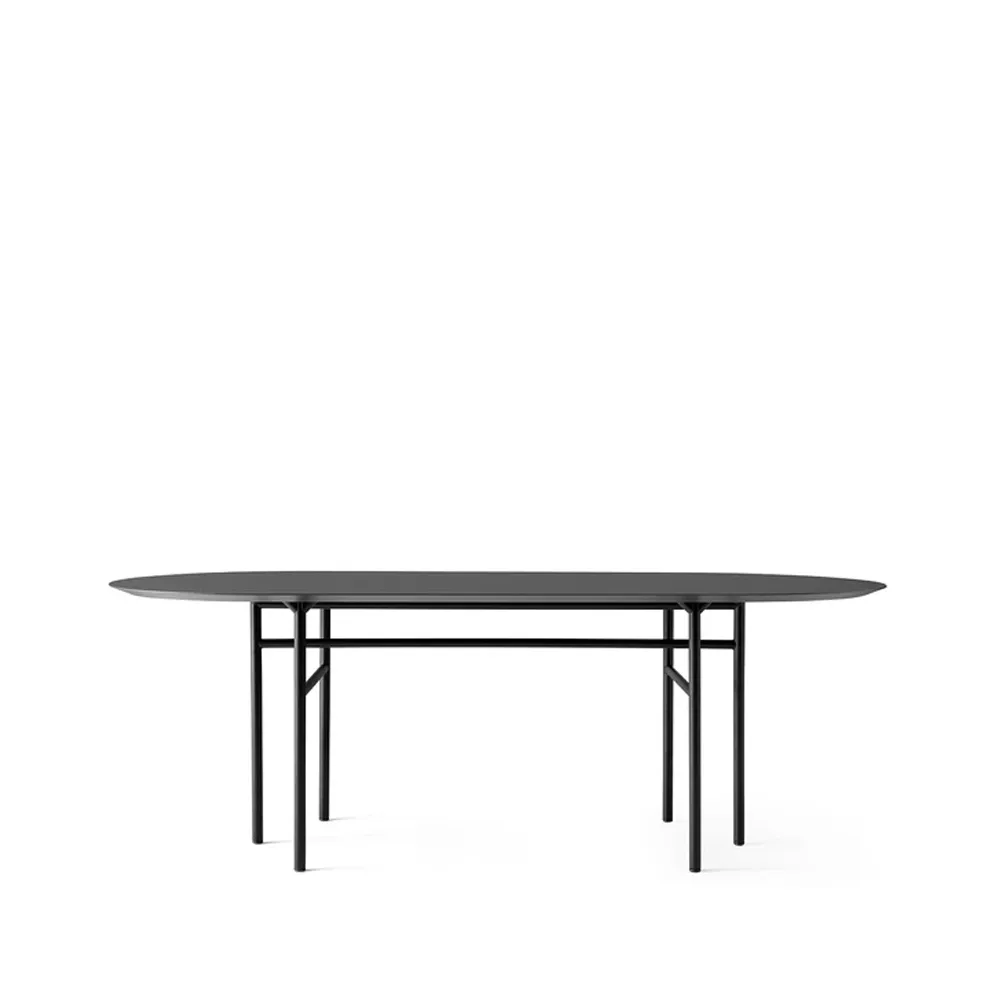 Snaregade Oval Matbord ovalt, charcoal linoleum, svart stålstativ Audo Copenhagen