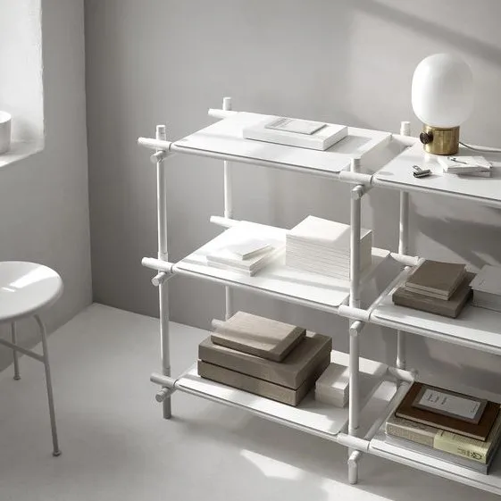 Stick hyllsystem 3 hyllplan, vit-vit Audo Copenhagen