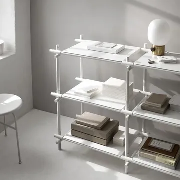 Stick hyllsystem 3 hyllplan - vit-vit - Audo Copenhagen