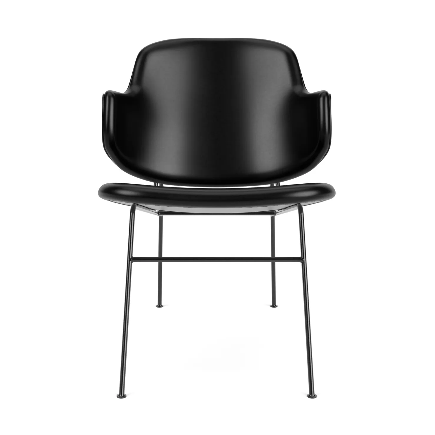 The Penguin loungestol helklädd, Dakar 0842-svart stål Audo Copenhagen