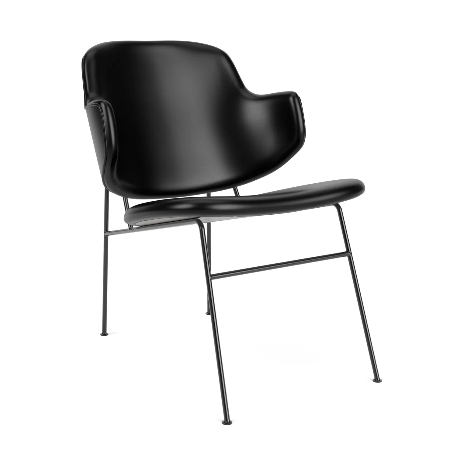 The Penguin loungestol helklädd, Dakar 0842-svart stål Audo Copenhagen