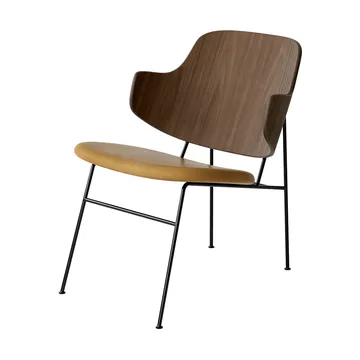 The Penguin loungestol klädd sits - Dakar 0250-valnötsfanér-svart stål - Audo Copenhagen