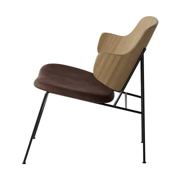 The Penguin loungestol klädd sits - Dakar 0329-ekfanér-svart stål - Audo Copenhagen