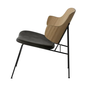 The Penguin loungestol klädd sits - Dakar 0842-ekfanér-svart stål - Audo Copenhagen