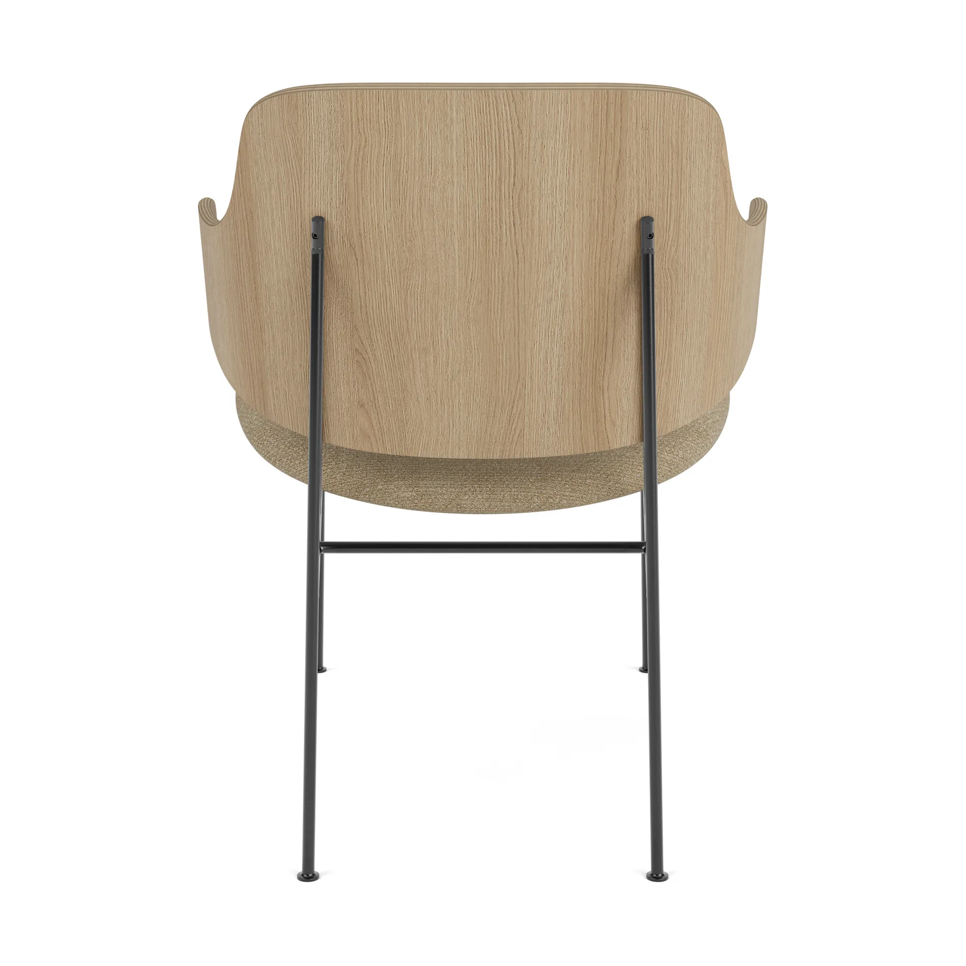 The Penguin loungestol klädd sits, Natural oak-Audo Bouclé 02 Audo Copenhagen