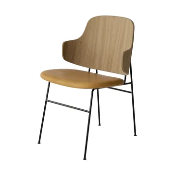 The Penguin stol klädd sits - Dakar 0250-ekfanér-svart stål - Audo Copenhagen