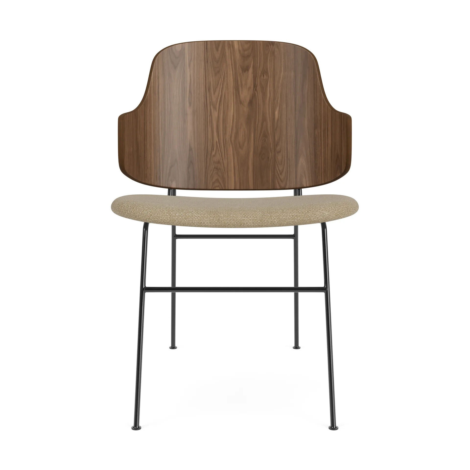 The Penguin stol klädd sits, Walnut-Audo Bouclé 02 Audo Copenhagen