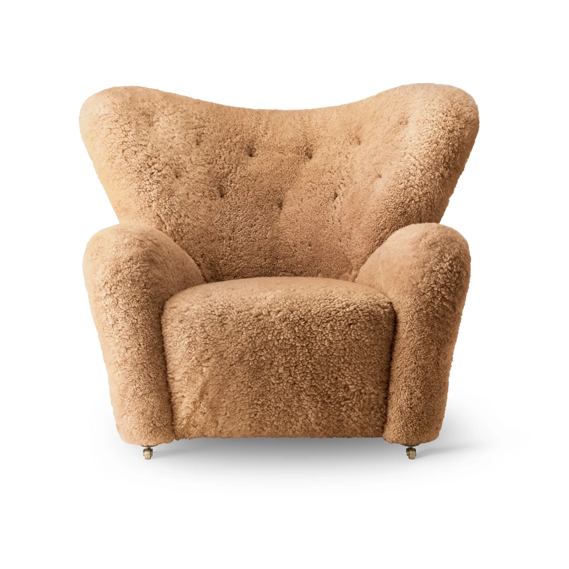 The Tired Man fåtölj, Honey fårskinn-ek Audo Copenhagen