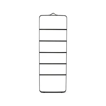 Towel handdukshängare - svart, stänger i mörk ask, läder - Audo Copenhagen