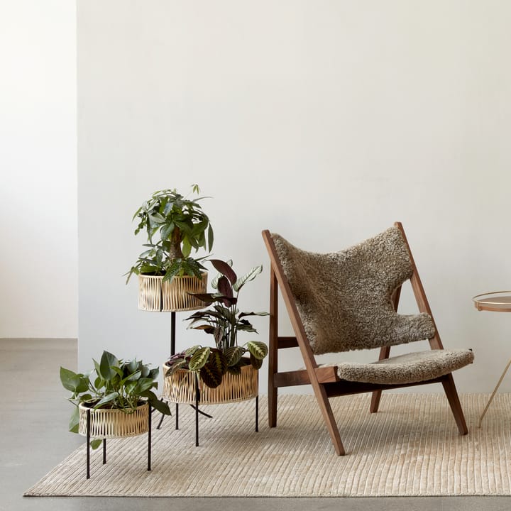 Umanoff planter blomlåda rotting-stål, h69 cm Ø36,5 cm Audo Copenhagen