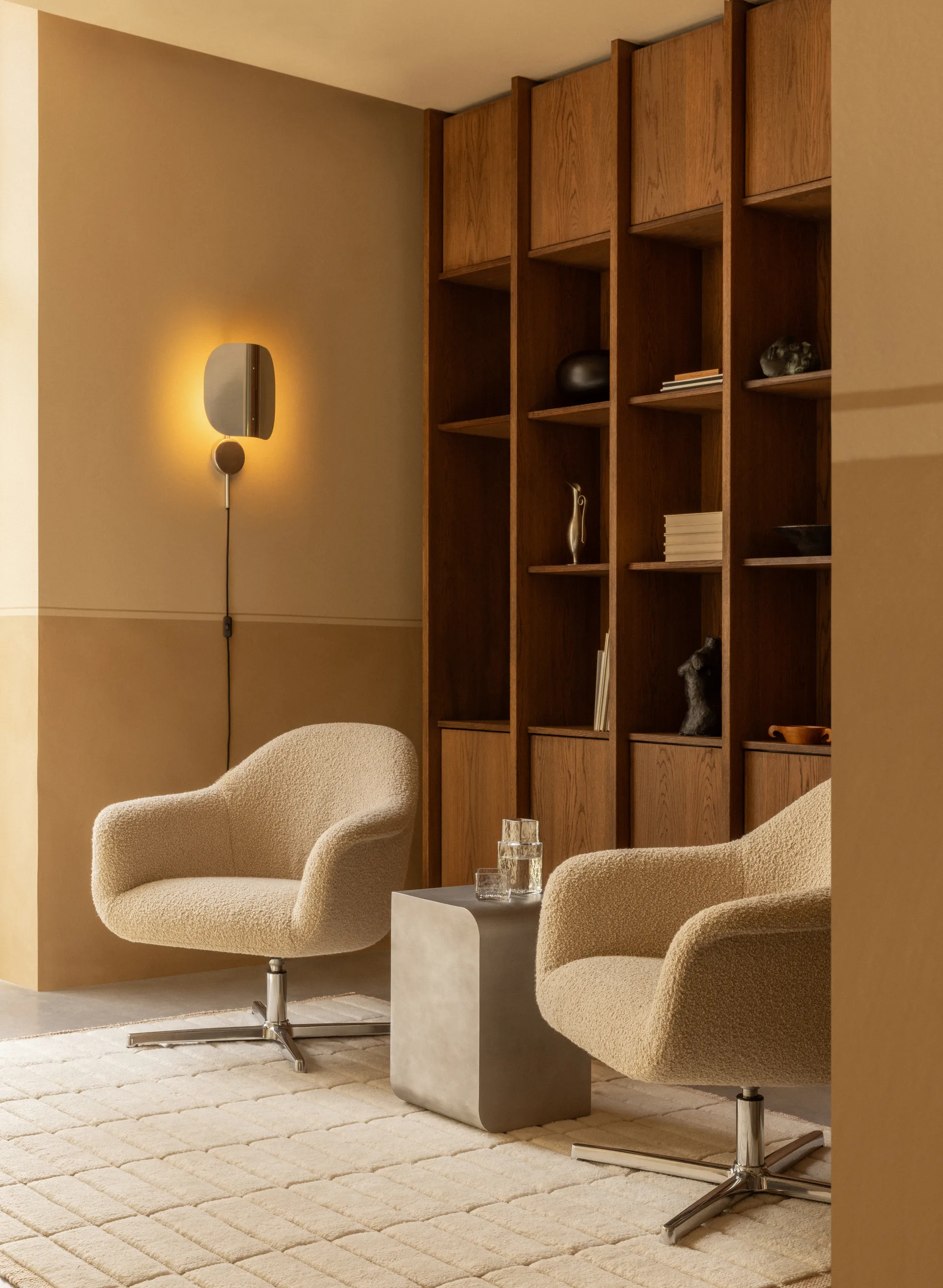 Wing vägglampa, Polished aluminium, 47 cm Audo Copenhagen