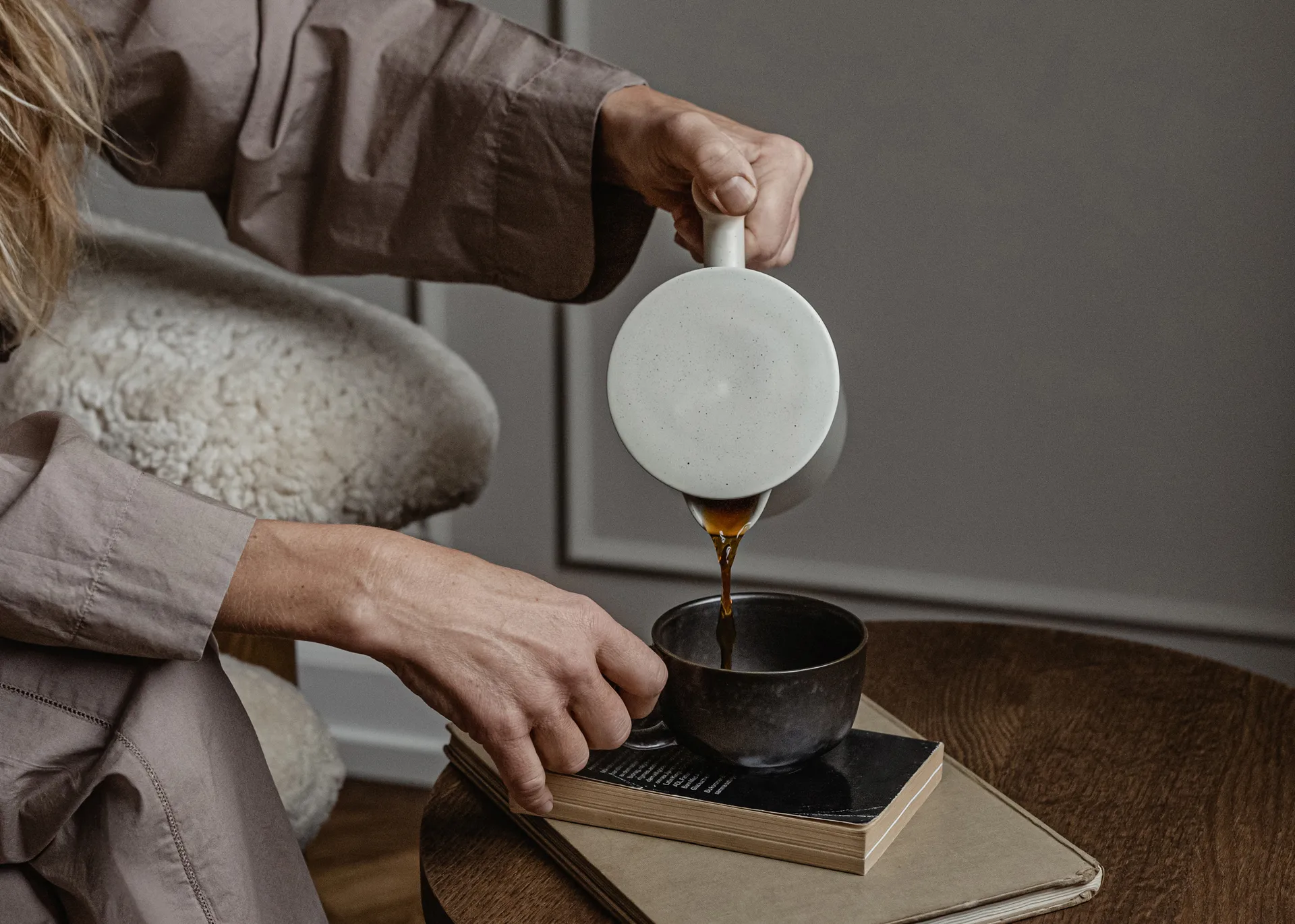 Yana kaffekanna 1 liter, Grey glazed Audo Copenhagen