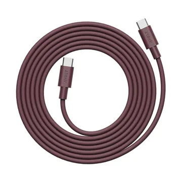 AVOLT x Bauhaus-Archiv Cable 1 USB C till USB C - Mulberry Red - Avolt