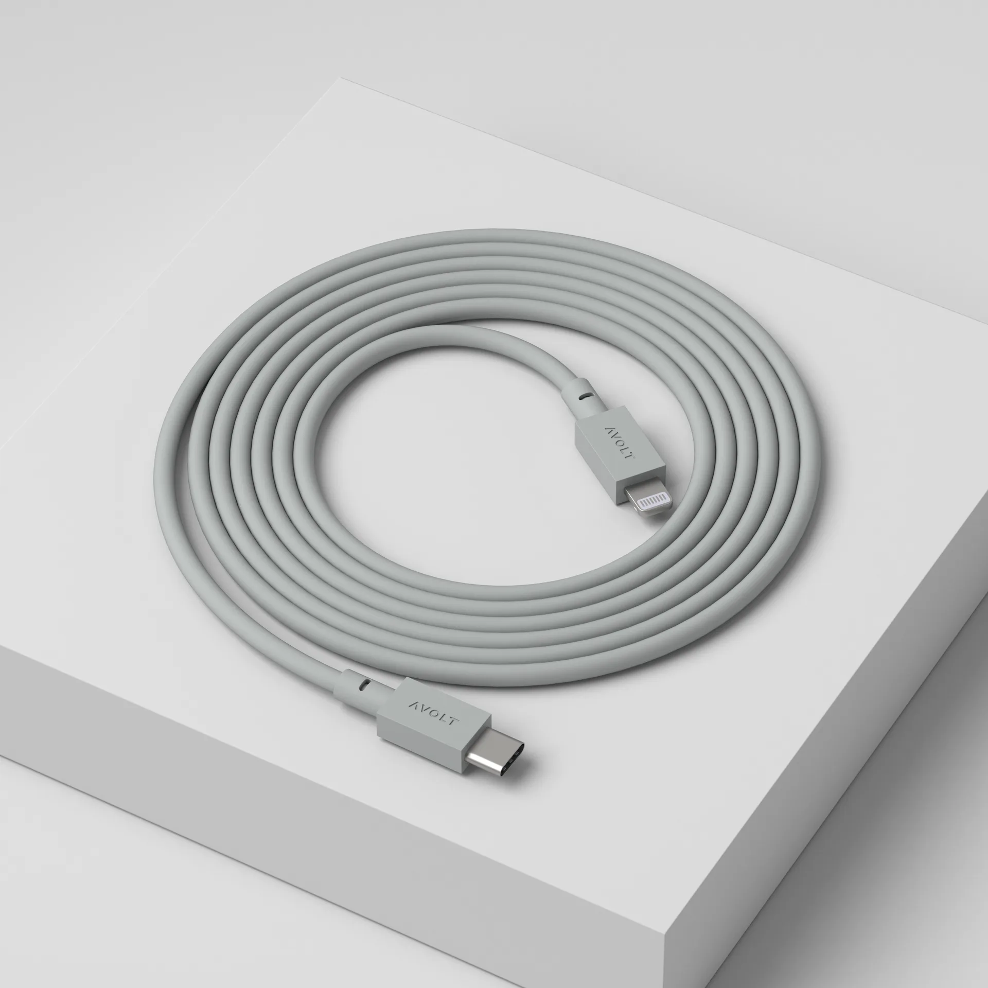 Cable 1 USB C till Lightning laddkabel 2m, Gotland Gray Avolt
