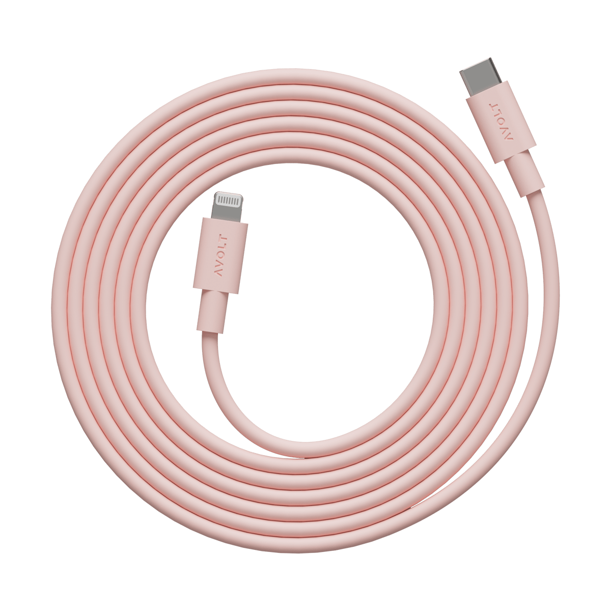Avolt Cable 1 USB C till Lightning laddkabel 2m New Pink