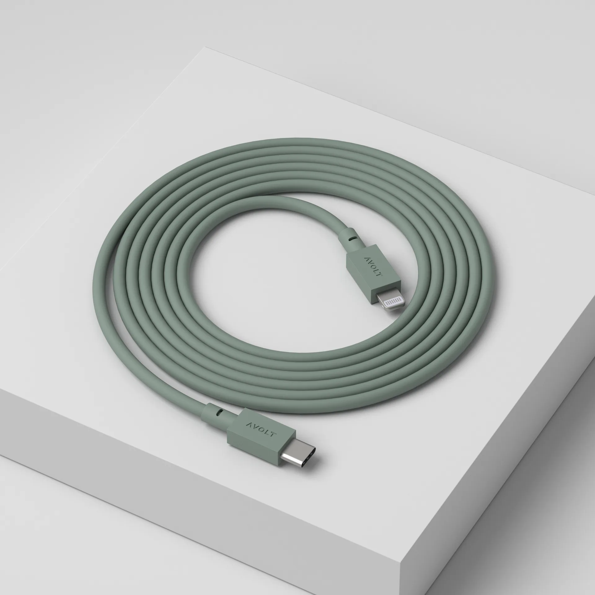 Cable 1 USB C till Lightning laddkabel 2m, Oak Green Avolt