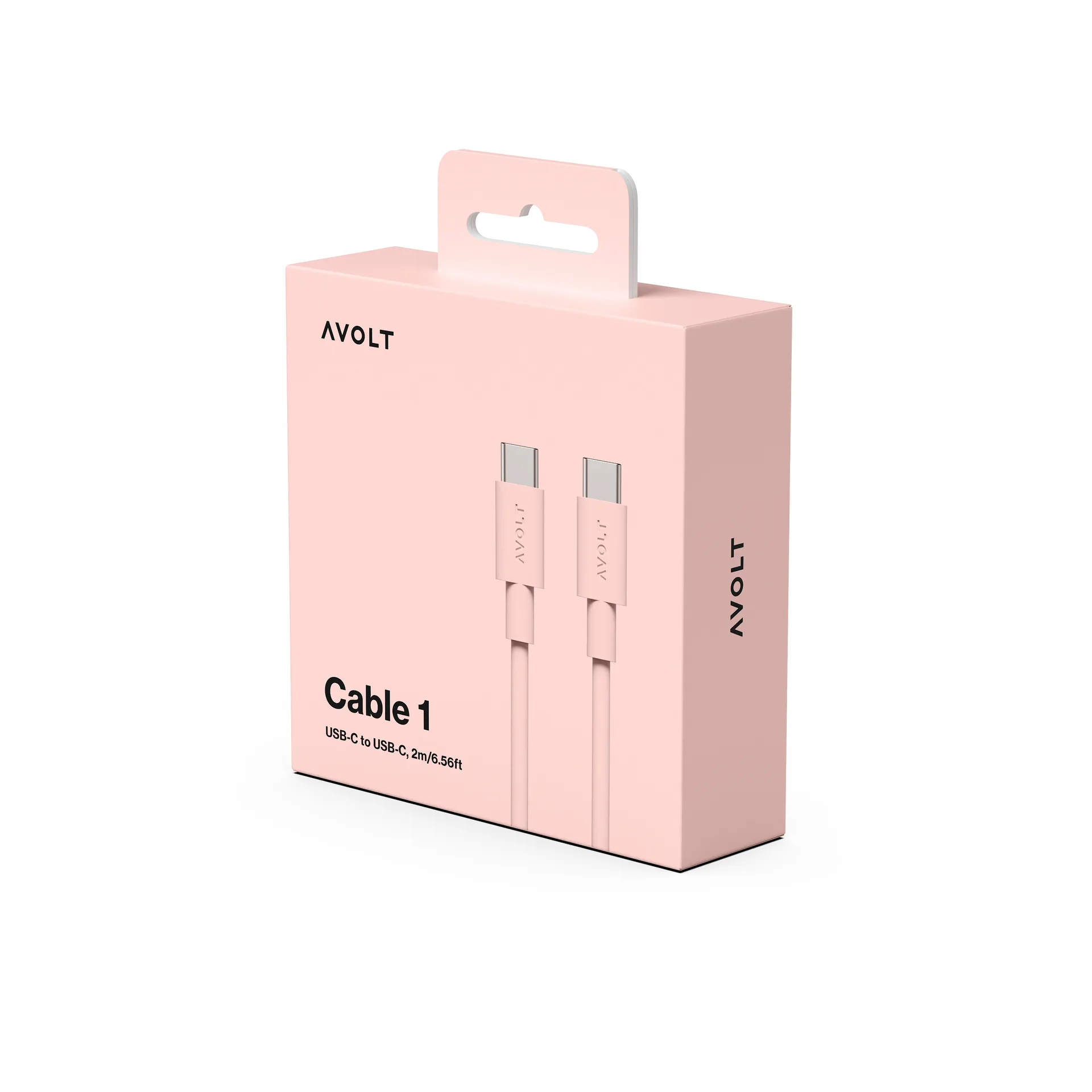 Cable 1 USB-C till USB-C laddningskabel 2 m, New Pink Avolt